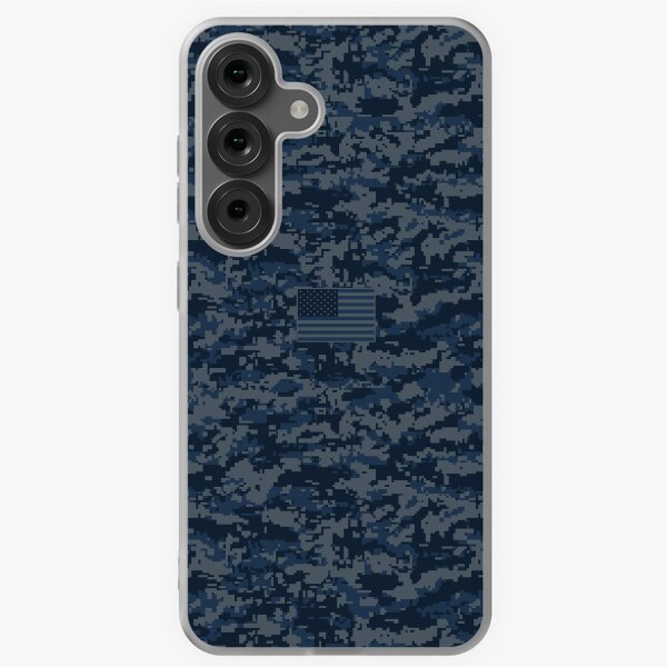 Item preview, Blue Digital Camouflage design with USA flag designed and sold by RichDesignPro.