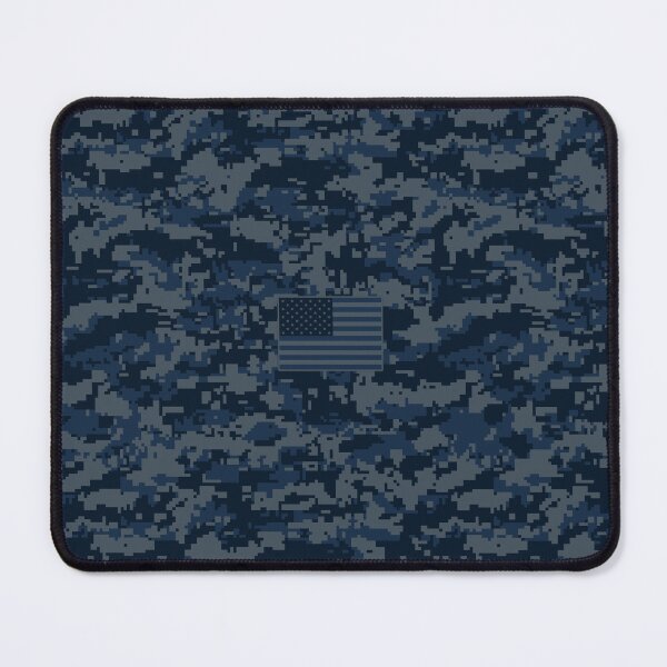 Item preview, Blue Digital Camouflage design with USA flag designed and sold by RichDesignPro.