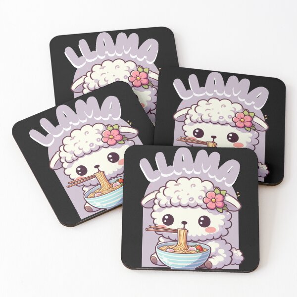 Item preview, Llamen Cute Llama Eating Ramen  designed and sold by ArtiseGraphics.