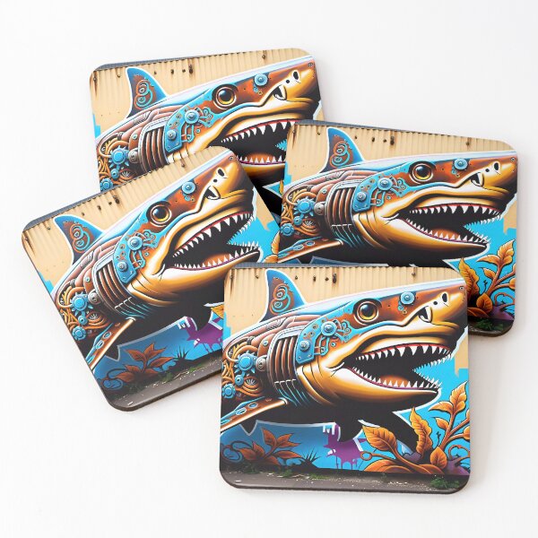 Item preview, Rusted Robot Shark Graffiti Art designed and sold by TheArtOfPat.