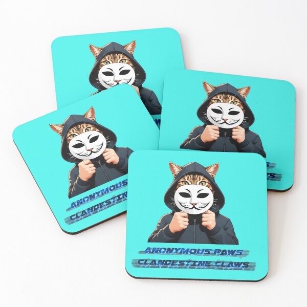 Item preview, Anonymous cat fighting against censorship designed and sold by PrintPlanetGo.