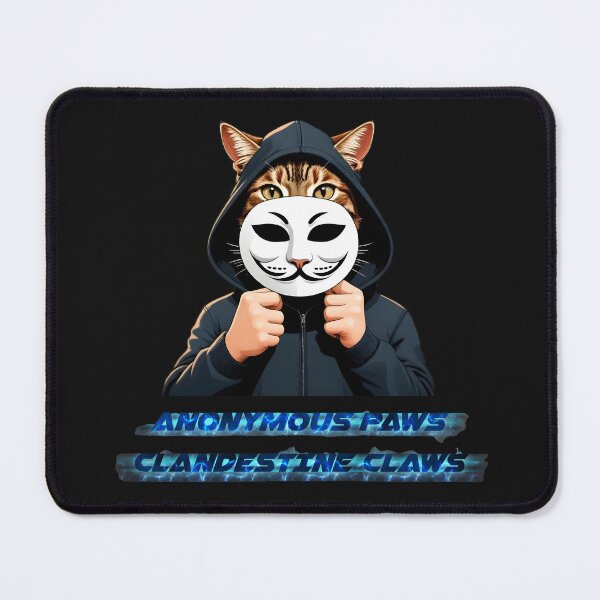 Item preview, Anonymous cat fighting against censorship designed and sold by PrintPlanetGo.