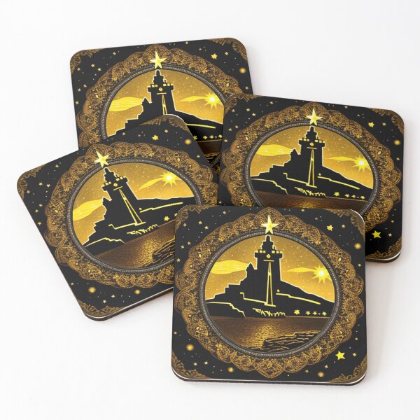 Item preview, Beacon of the Cosmos: The Lighthouse Overlooking the Starlit Shore designed and sold by Highlandkings.