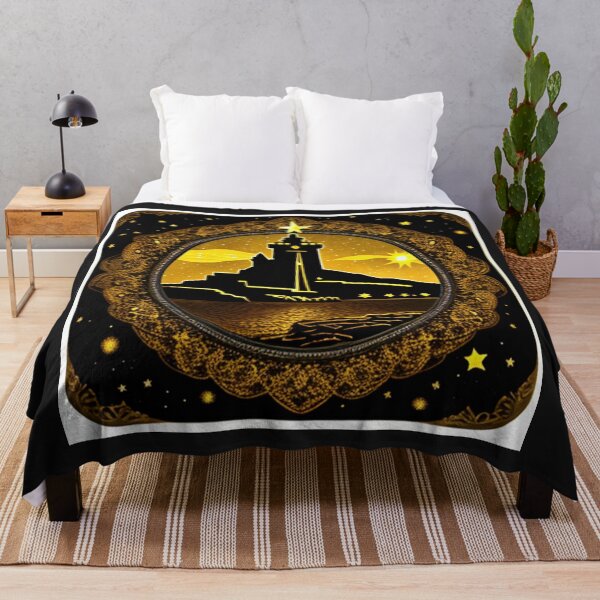Item preview, Beacon of the Cosmos: The Lighthouse Overlooking the Starlit Shore designed and sold by Highlandkings.