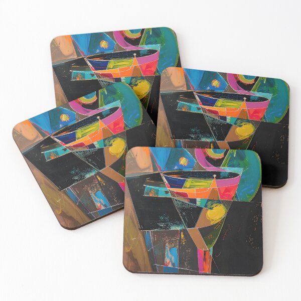 Item preview, Avant-Garde Libations- Vibrant Geometric Cocktail Composition and Dynamic Movement designed and sold by OlfactoART Studio.
