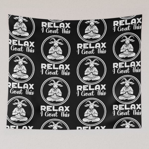 Item preview, Relax I Goat This Yoga Pose Namaste Spiritual Meditation Fan designed and sold by GravitiTees.