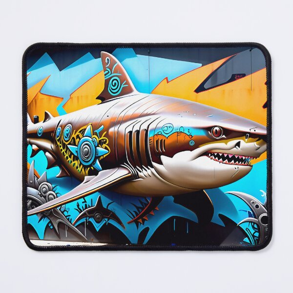 Item preview, Rusted Robot Shark Graffiti Art designed and sold by TheArtOfPat.