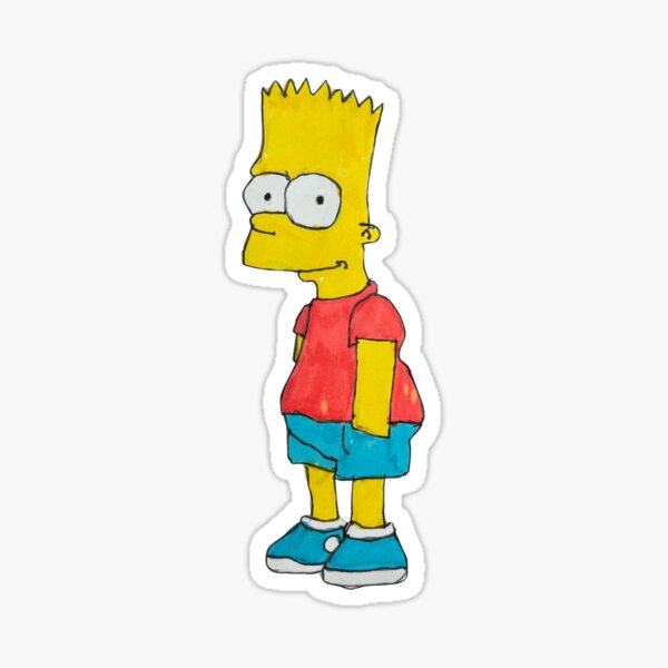 Vista previa del artículo con la obra «Fan Art de Bart Simpson», diseñado y vendido por McK-originals.