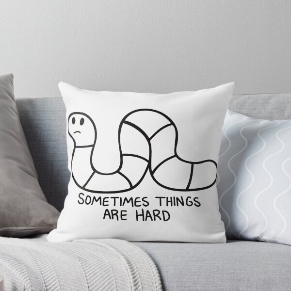 Item preview, Sometimes Things Are Hard Worm designed and sold by Pink Ribbon.