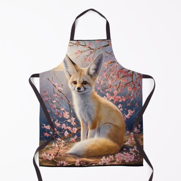 Item preview, Fox Portrait. fennec fox, cherry blossom, fantasy fox, whimsical fox designed and sold by FoxVibes.