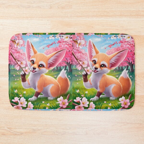 Item preview, Fox Portrait. fennec fox, cherry blossom, fantasy fox, whimsical fox designed and sold by FoxVibes.