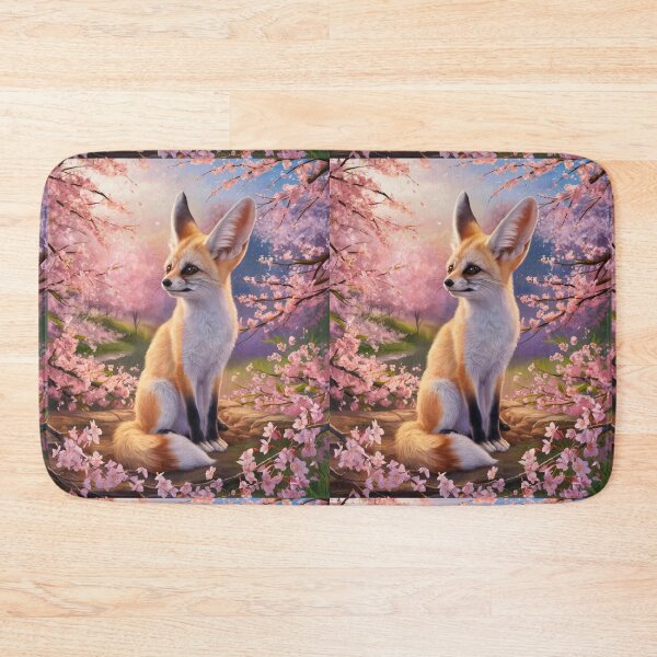 Item preview, Fox Portrait. fennec fox, cherry blossom, fantasy fox, whimsical fox designed and sold by FoxVibes.