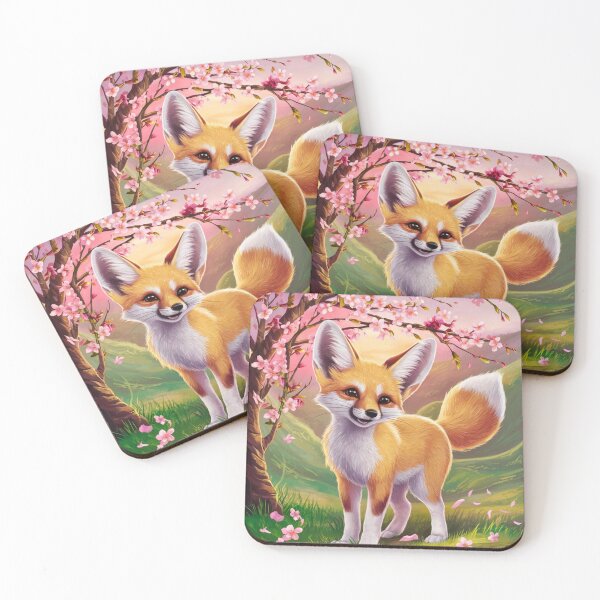 Artikelvorschau, Fuchs-Porträt. Fennek, Kirschblüte, Fantasiefuchs, wunderlicher Fuchs entworfen und verkauft von FoxVibes.