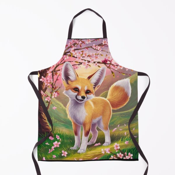 Item preview, Fox Portrait. fennec fox, cherry blossom, fantasy fox, whimsical fox designed and sold by FoxVibes.