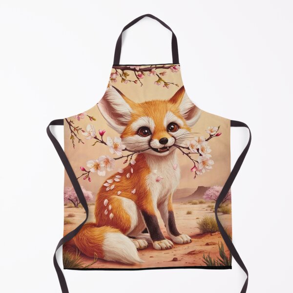 Item preview, Fox Portrait. fennec fox, cherry blossom, fantasy fox, whimsical fox designed and sold by FoxVibes.