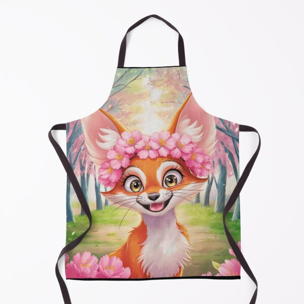 Item preview, Fox Portrait. fennec fox, cherry blossom, fantasy fox, whimsical fox designed and sold by FoxVibes.