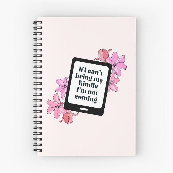 Item preview, If I can't bring my Kindle I'm not coming - Pastel Pink Floral Kindle designed and sold by Neadoodles.
