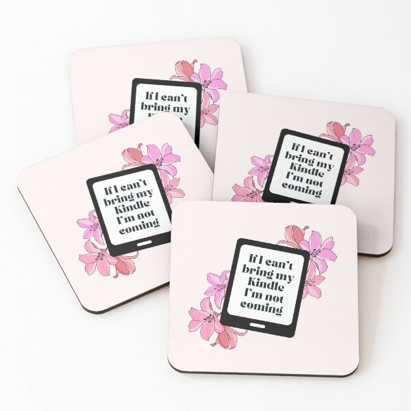 Item preview, If I can't bring my Kindle I'm not coming - Pastel Pink Floral Kindle designed and sold by Neadoodles.