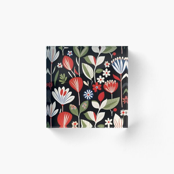 Item preview, Colorful Blossoms on Black designed and sold by MrKATORSKI.