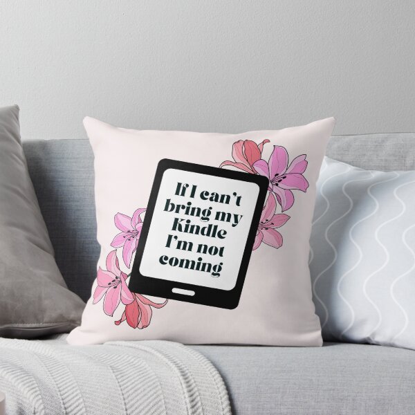 Item preview, If I can't bring my Kindle I'm not coming - Pastel Pink Floral Kindle designed and sold by Neadoodles.