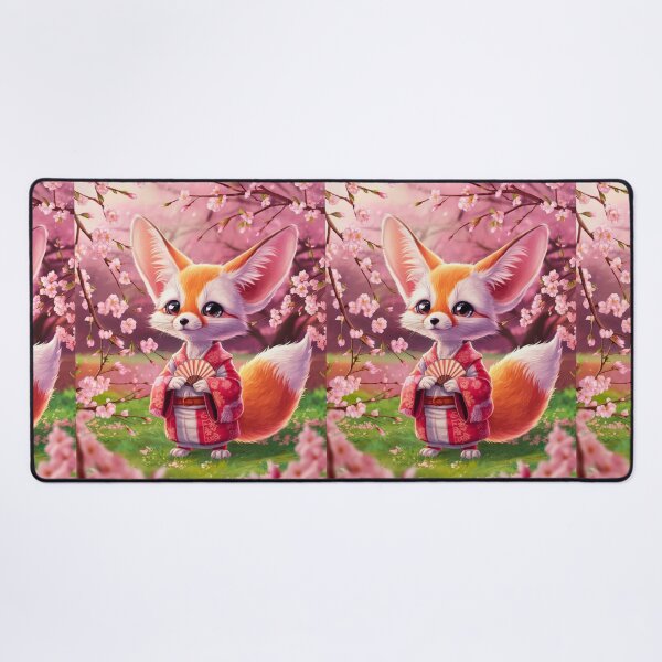 Item preview, Fox Portrait. fennec fox, cherry blossom, fantasy fox, whimsical fox, fox character designed and sold by FoxVibes.
