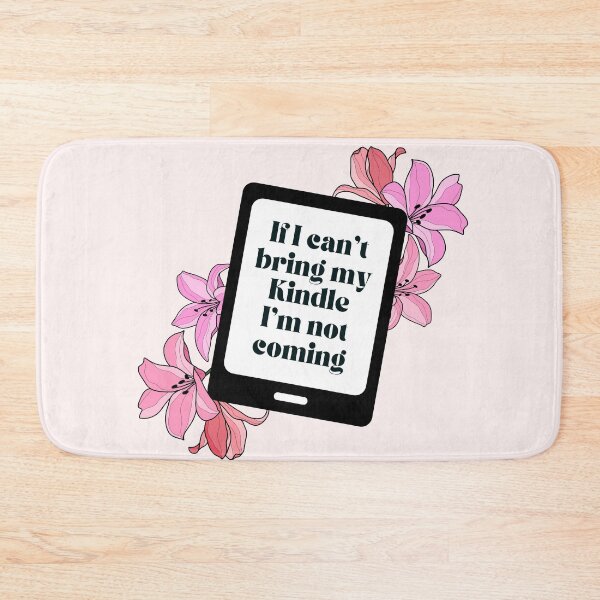 Item preview, If I can't bring my Kindle I'm not coming - Pastel Pink Floral Kindle designed and sold by Neadoodles.