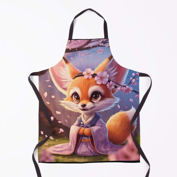 Item preview, Fox Portrait. fennec fox, cherry blossom, fantasy fox, whimsical fox, fox character designed and sold by FoxVibes.