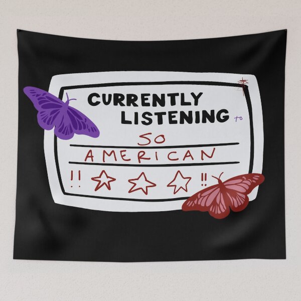 Item preview, Currently Listening to So American Composition Notebook Sticker designed and sold by notastranger.