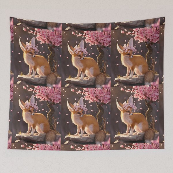 Artikelvorschau, Fuchs-Porträt. Fennek, Kirschblüte, Fantasiefuchs, wunderlicher Fuchs entworfen und verkauft von FoxVibes.