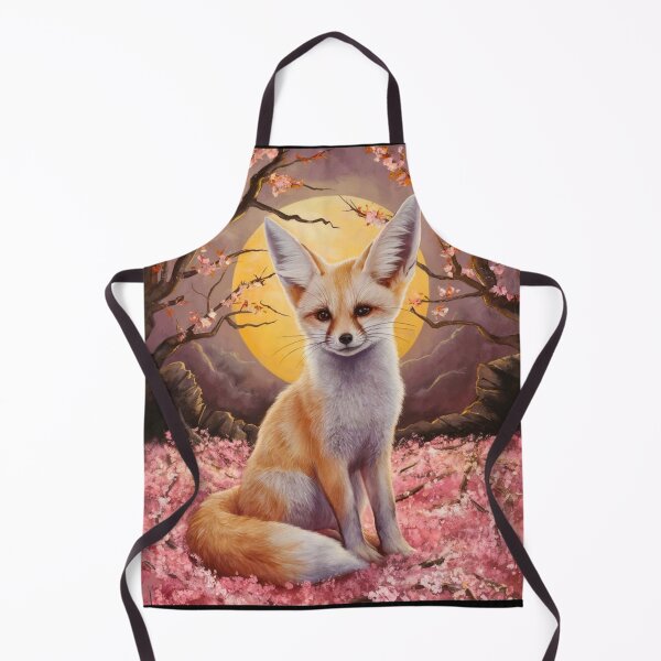 Item preview, Fox Portrait. fennec fox, cherry blossom, fantasy fox, whimsical fox designed and sold by FoxVibes.