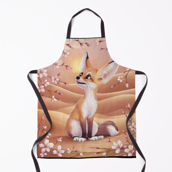 Item preview, Fox Portrait. fennec fox, cherry blossom, fantasy fox, whimsical fox designed and sold by FoxVibes.