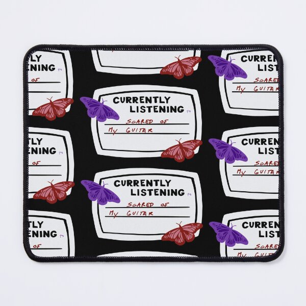 Item preview, Currently Listening to Scared of My Guitar Composition Notebook Sticker designed and sold by notastranger.