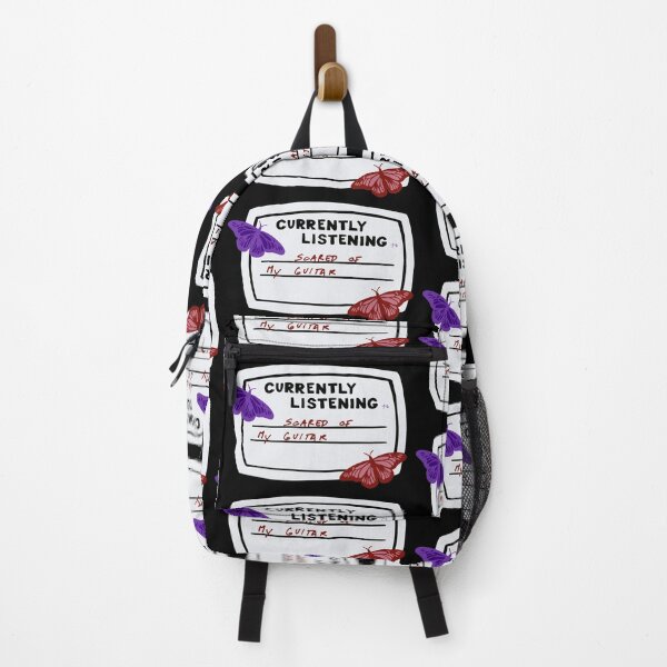 Item preview, Currently Listening to Scared of My Guitar Composition Notebook Sticker designed and sold by notastranger.