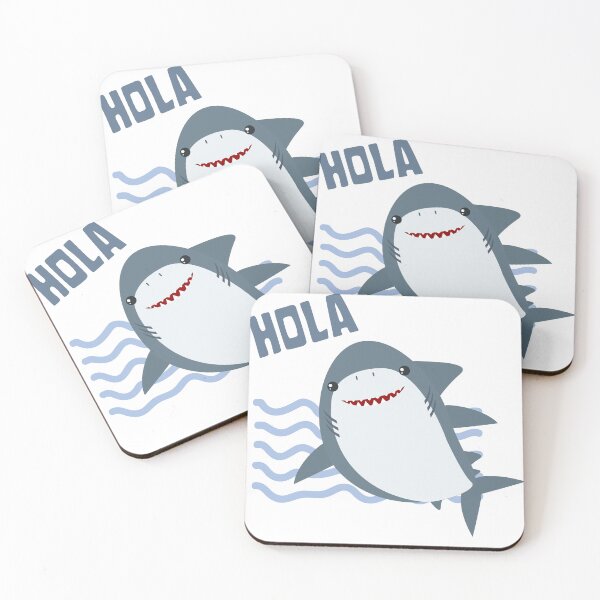 Item preview, Hola Hello Shark Swimming Cute Adorable Nature Animals Graphic  designed and sold by socialarmour.