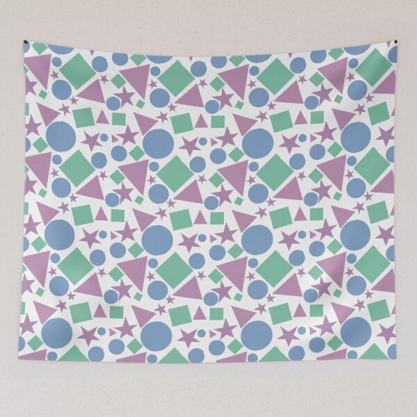Item preview, Fun With Geometric Shapes Purple and Green designed and sold by shannondoucette.