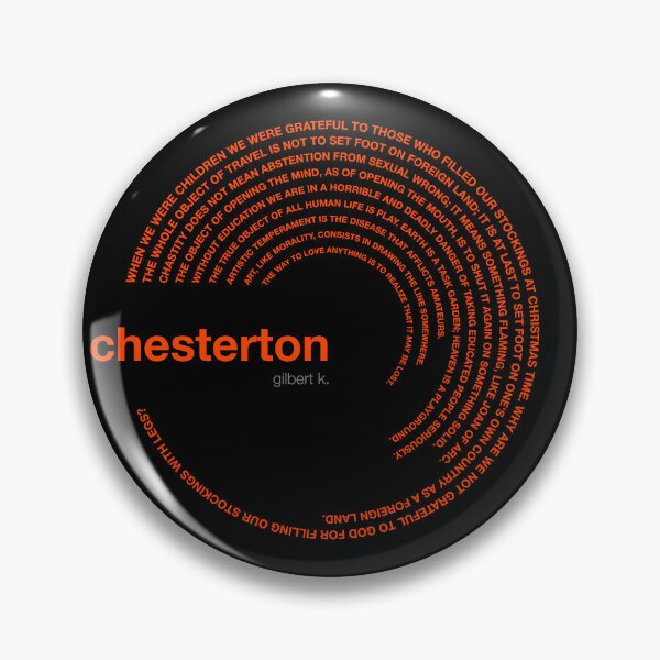 Item preview, Gilbert k. Chesterton famous quotes poster [orangered] designed and sold by CMYKStudio.