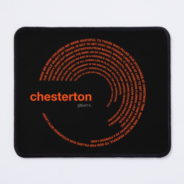 Item preview, Gilbert k. Chesterton famous quotes poster [orangered] designed and sold by CMYKStudio.