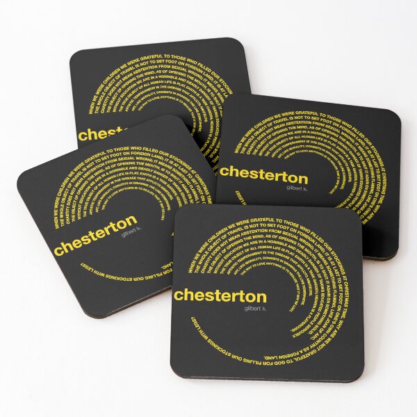 Item preview, Gilbert k. Chesterton famous quotes poster [gold] designed and sold by CMYKStudio.