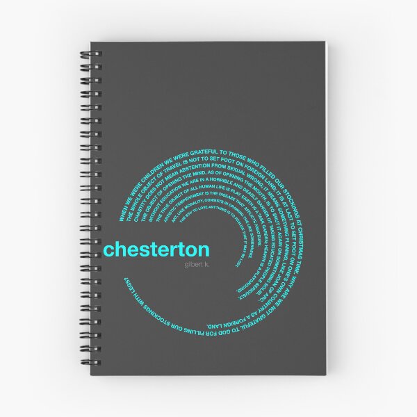 Item preview, Gilbert k. Chesterton famous quotes poster [aqua] designed and sold by CMYKStudio.