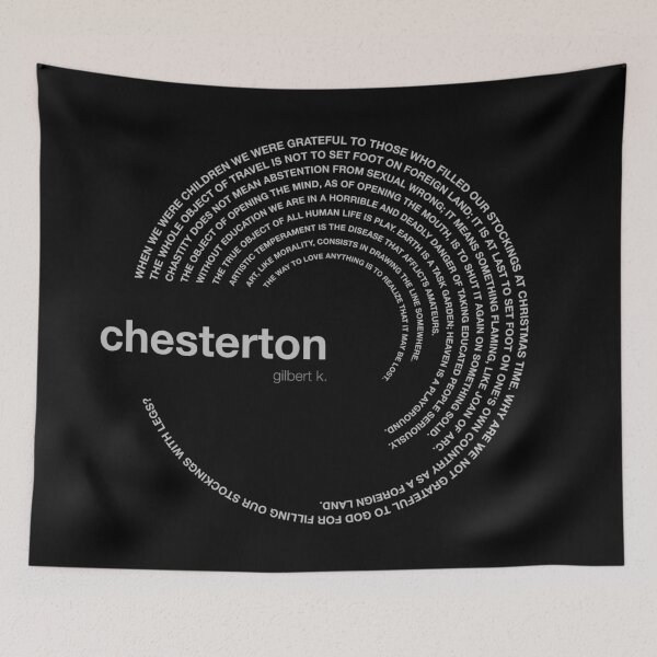 Item preview, Gilbert k. Chesterton famous quotes poster [silver] designed and sold by CMYKStudio.