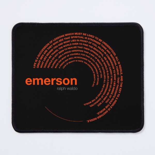 Item preview, Ralph waldo Emerson famous quotes poster [orangered] designed and sold by CMYKStudio.