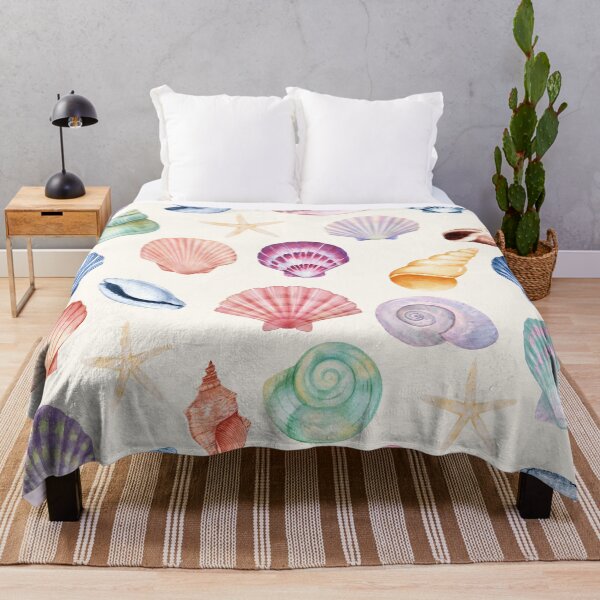 Item preview, Watercolour Seashells Pattern designed and sold by HeyDaisyShop.