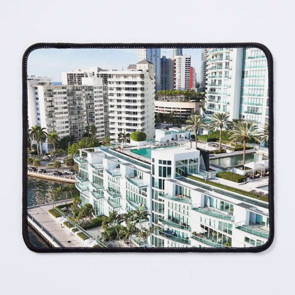Item preview, Miami Brickell Shoreline Aerial View designed and sold by bayviewmedia.
