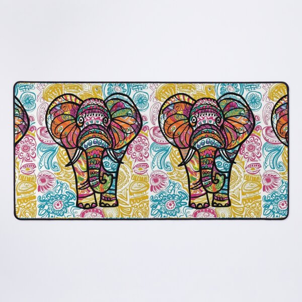 Item preview, Elephant Portrait. elephant line, elephant drawing, abstract elephant, colorful elephant designed and sold by ElephantVibes.