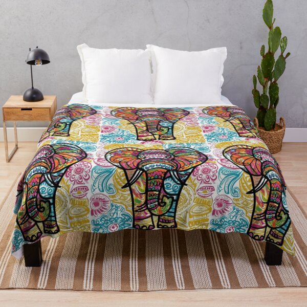 Item preview, Elephant Portrait. elephant line, elephant drawing, abstract elephant, colorful elephant designed and sold by ElephantVibes.