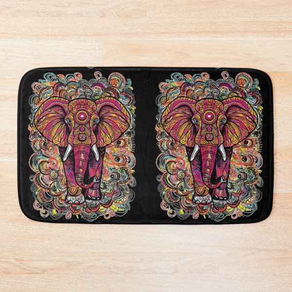 Item preview, Elephant Portrait. elephant line, elephant drawing, abstract elephant, colorful elephant designed and sold by ElephantVibes.