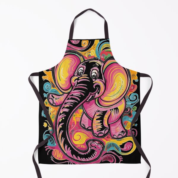Item preview, Elephant Portrait. elephant line, elephant drawing, abstract elephant, colorful elephant designed and sold by ElephantVibes.