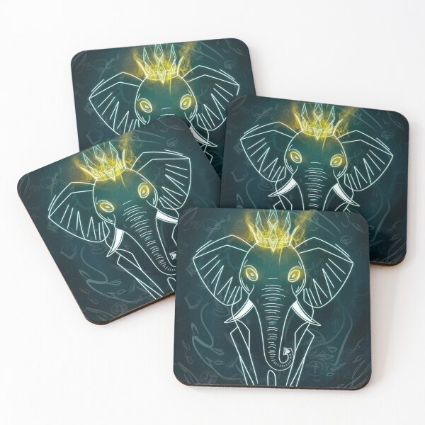 Item preview, Elephant Portrait. elephant line, elephant drawing, abstract elephant, colorful elephant designed and sold by ElephantVibes.