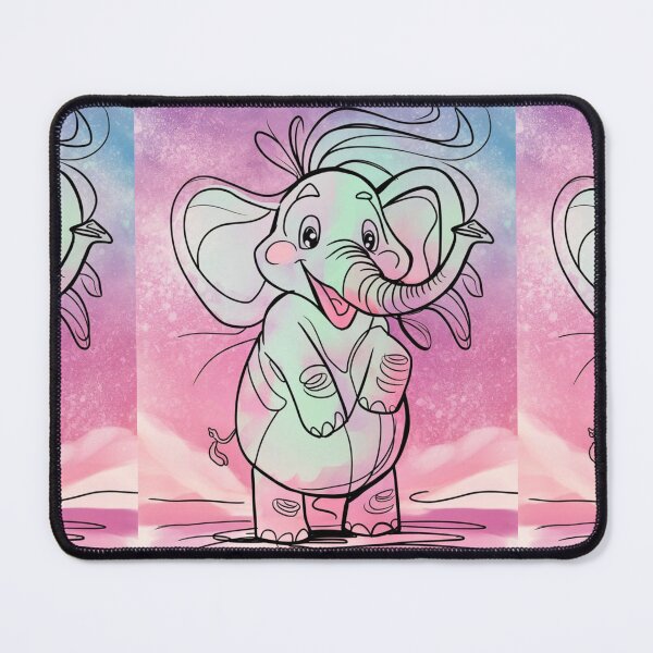 Item preview, Elephant Portrait. elephant line, elephant drawing, abstract elephant, colorful elephant designed and sold by ElephantVibes.