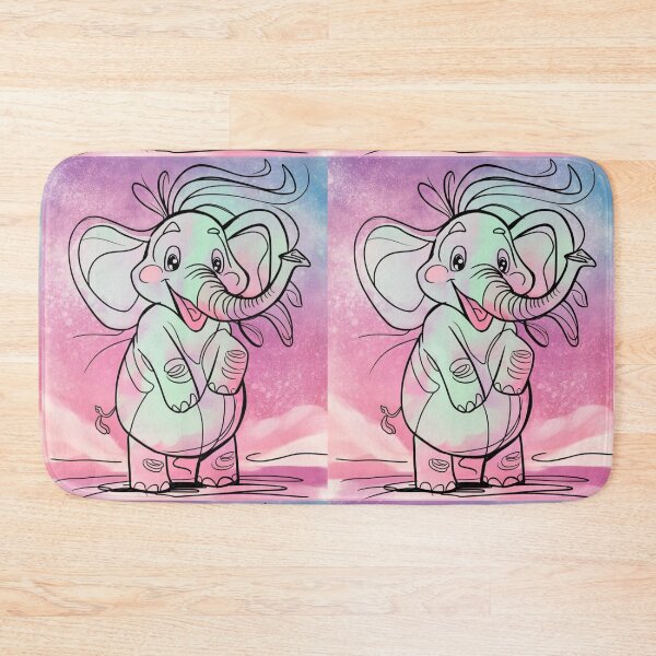Item preview, Elephant Portrait. elephant line, elephant drawing, abstract elephant, colorful elephant designed and sold by ElephantVibes.